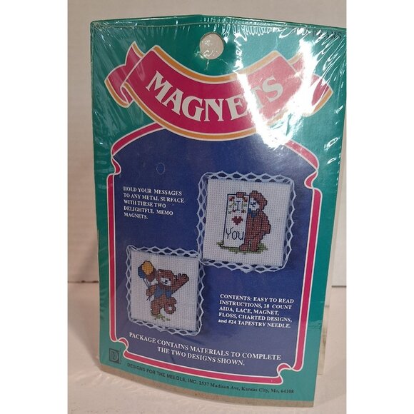 Designs For The Needle Magnets Cross Stitch Kit #2028 Bears Lois Thompson - Picture 1 of 5